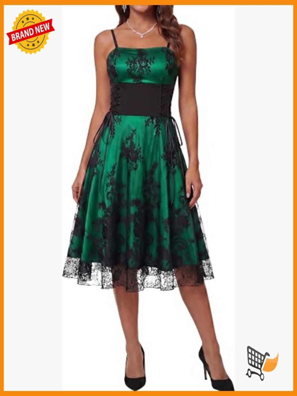 Steampunk Gothic Dress Spaghetti Strap Lace Corset Dress With Zipper